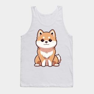 Cute Chibi Shiba Inu Sitting Tank Top